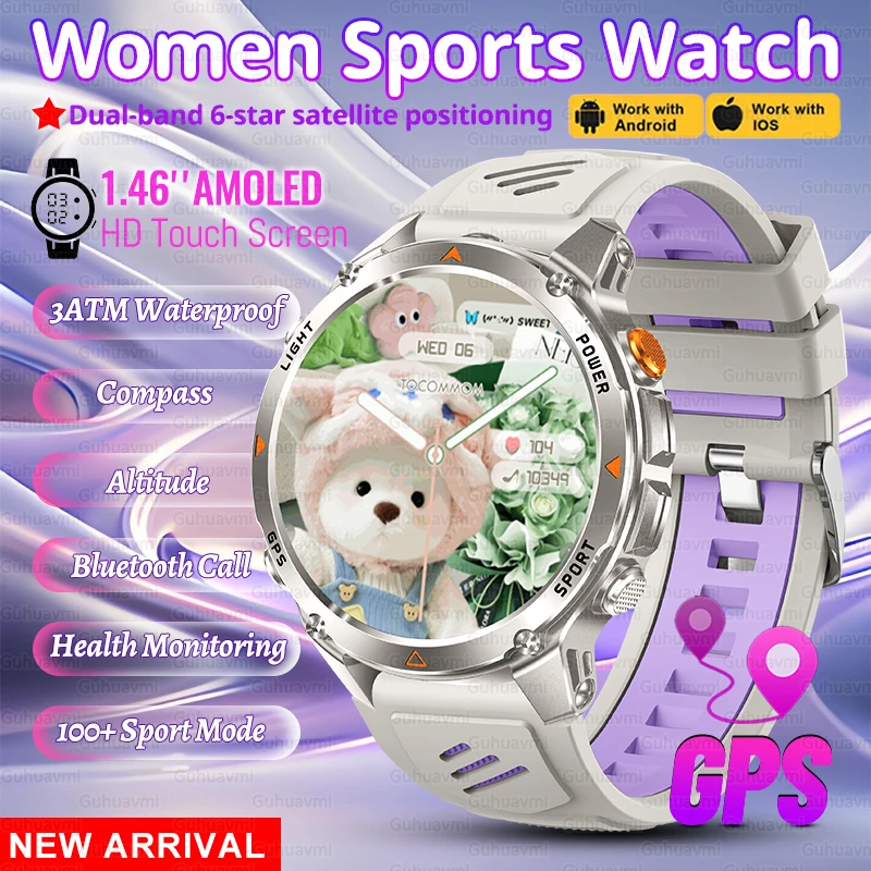 2025 New Women’s Bluetooth Call Smart Watch Built in GPS Health Monitoring 3ATM Waterproof Sports Fitness Smartwatches For Women