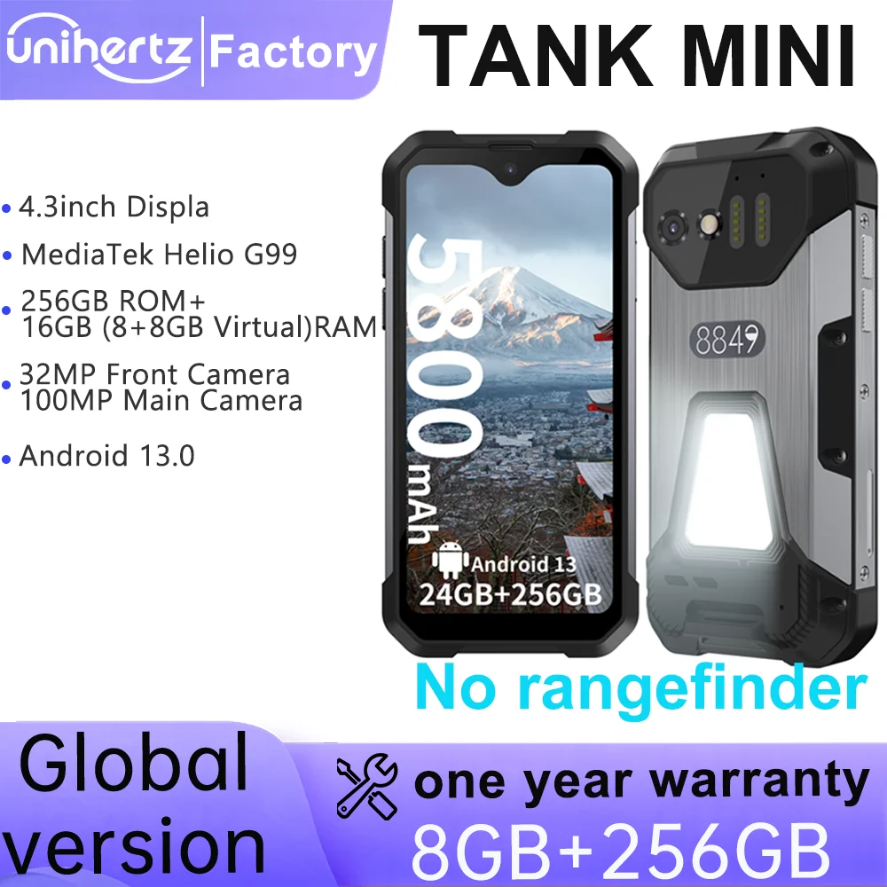 Unihertz 8849 Tank Mini1 Rugged Mini Phone 4.3