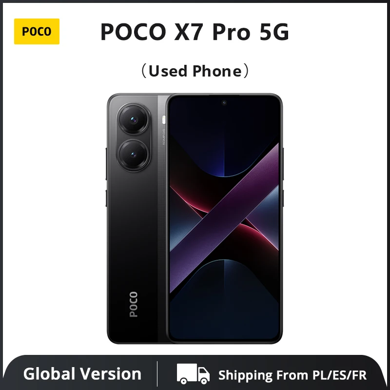 Used Phone Poco X7 Pro 5g Global Version, Smartphone with 8Gb/256Gb, 12Gb/256Gb, 12Gb/512Gb, Nfc with Eu Charger