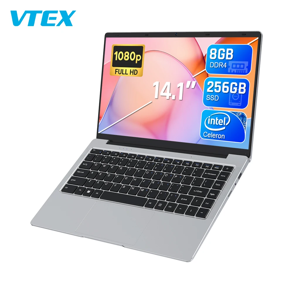 14 Inch Win 11 Brand New Notebook J4125 2.5Ghz Lpddr4 8Gb Ram 128Gb 256Gb 512Gb 1T Hd Screen Laptop Computer Laptops Pc