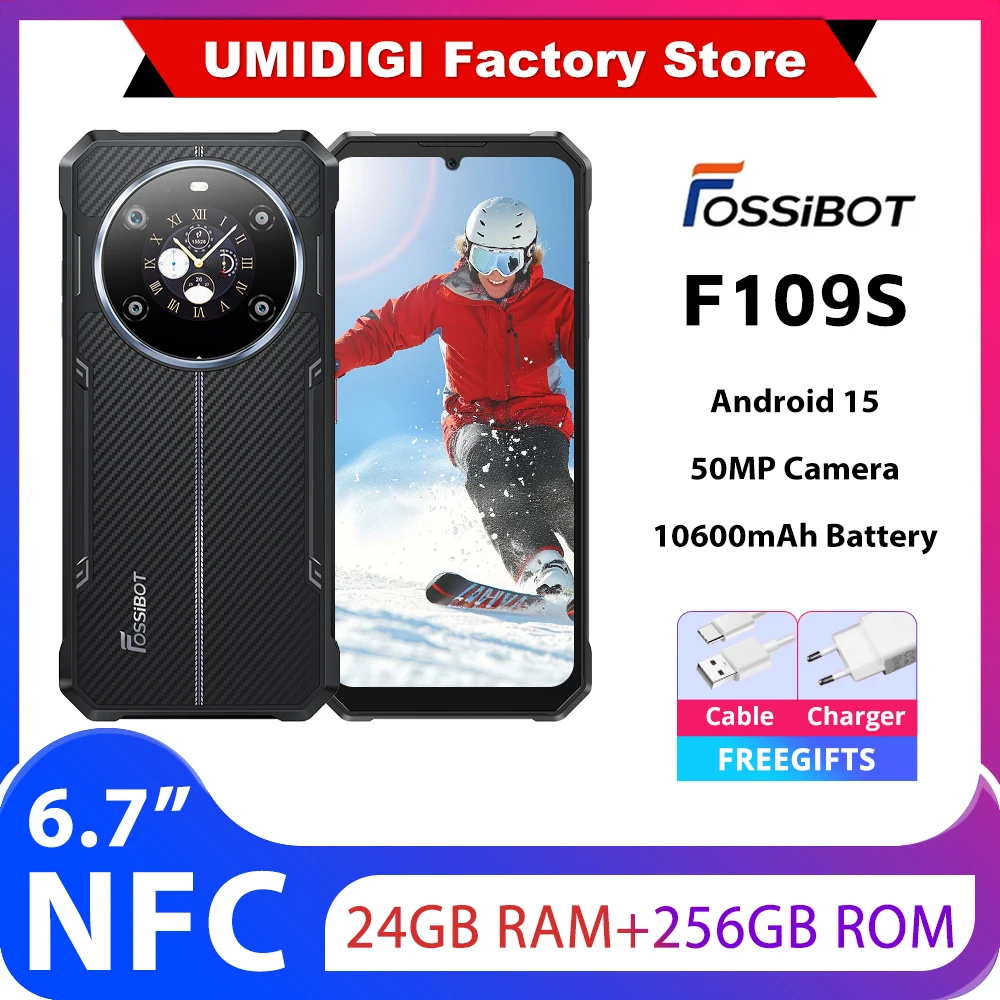 FOSSIBOT F109S NFC 4G Rugged 10600mAh 6.745