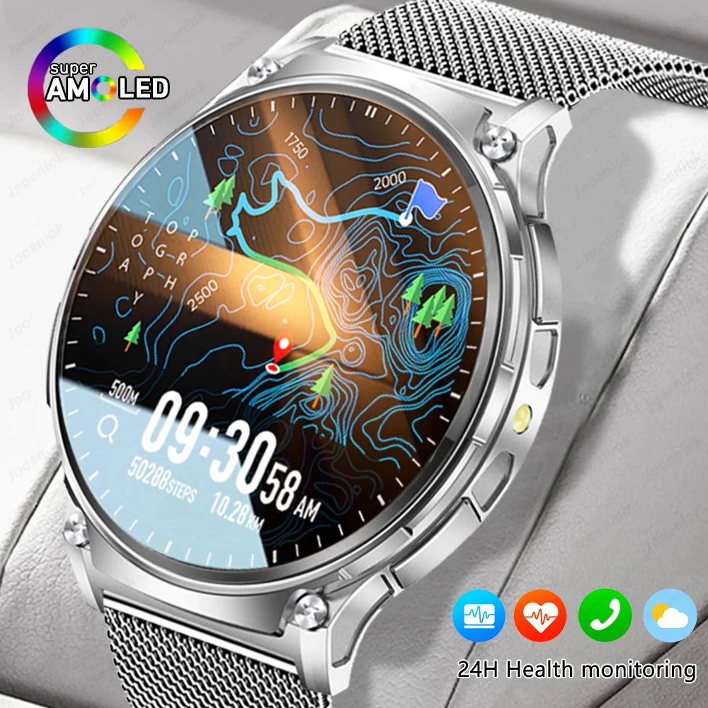 New Smart Watch Men LED Flashlight Bluetooth Call Compass NFC IP68 Waterproof Sports Fitness Outdoor Smartwatch Man Women 2025