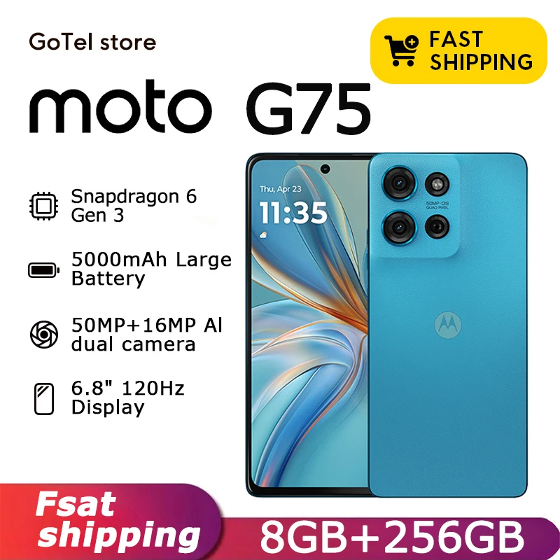 Motorola Moto G75 5G Global ROM Smartphone Snapdragon6 Gen3 5000mAh 6.8