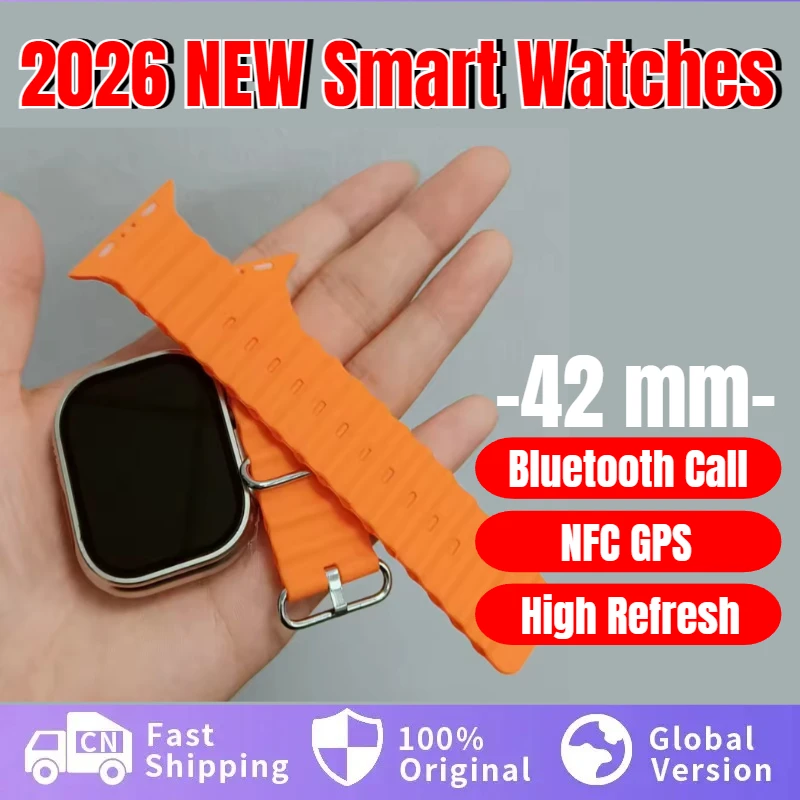 Wholesale 10 Ultra Smart Watch Men 42mm Series 9 AMOLED Screen NFC Compass Waterproof For Apple Watch IWO Ultra 9 Smartwatch