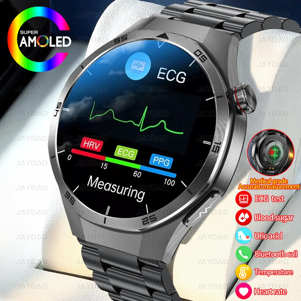 2025 New For Huawei ECG Uric Acid Blood Fat Smartwatch Blood Glucose Heart Rate Blood Pressure Health Monitoring NFC Smart Watch