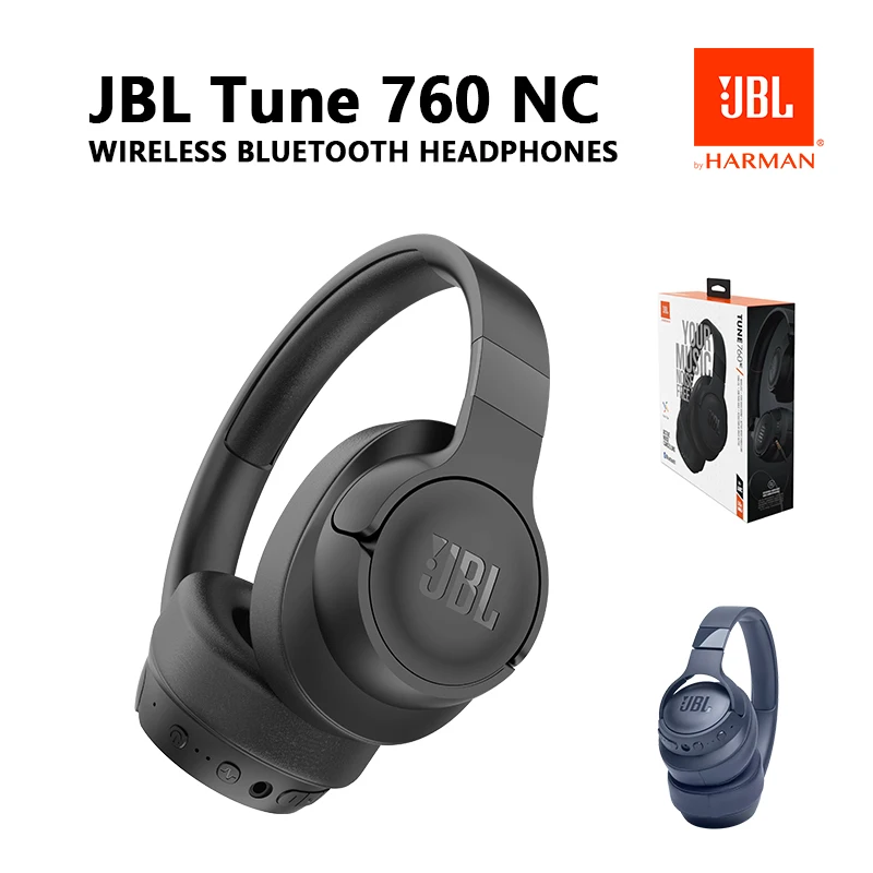 JBL Tune 760NC Wireless Bluetooth Headphones  Music Sports Folding Headphones Original Noise Cancelling Headphones  JBL T760NC