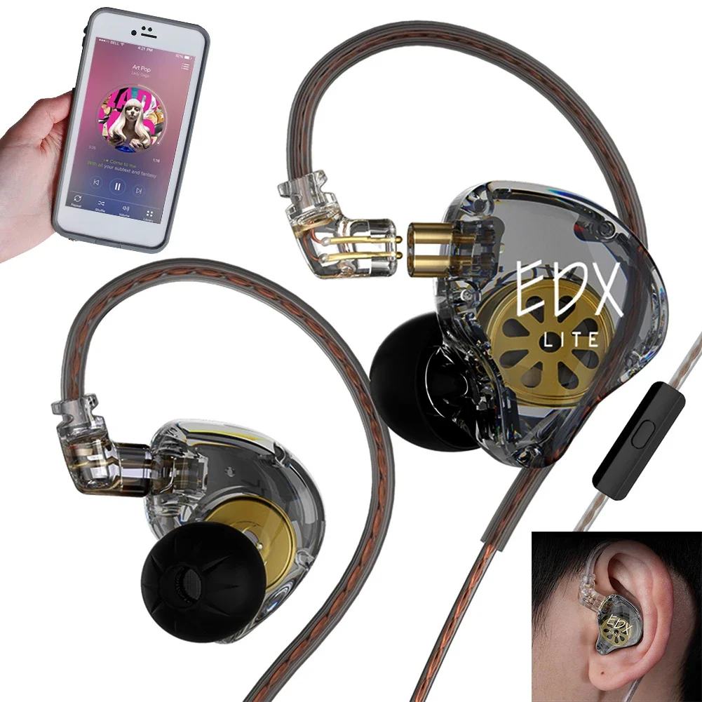 Wired Stage Live Headphones 2pin Detachable Cable DJ Earbud Headset 3.5MM Jack Plug Comfortable Music Sports Gaming Headset