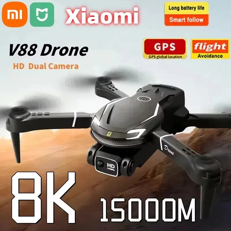 ForXIAOMI MIJIA V88 8k 5G2026 Professional HD Dual Camera Aerial Photography 15000m Remote Control Aircraft Quadcopter Drone Toy