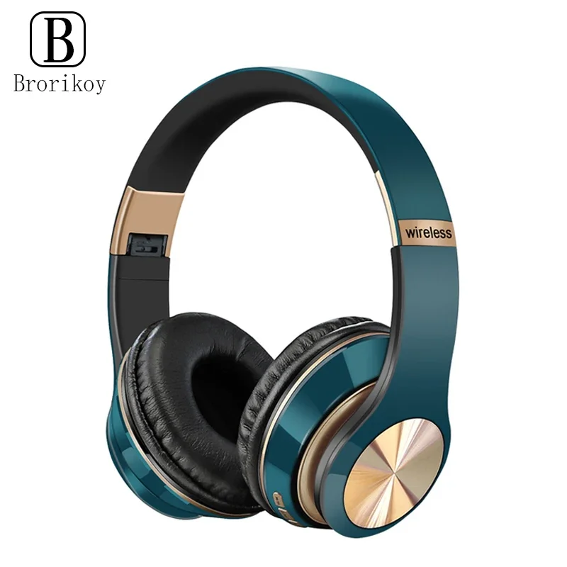Wireless Bluetooth 5.0 Headphone Stereo Headband Headset Support SD Card with Mic for Xiaomi Iphone Sumsamg Tablet Students Gift