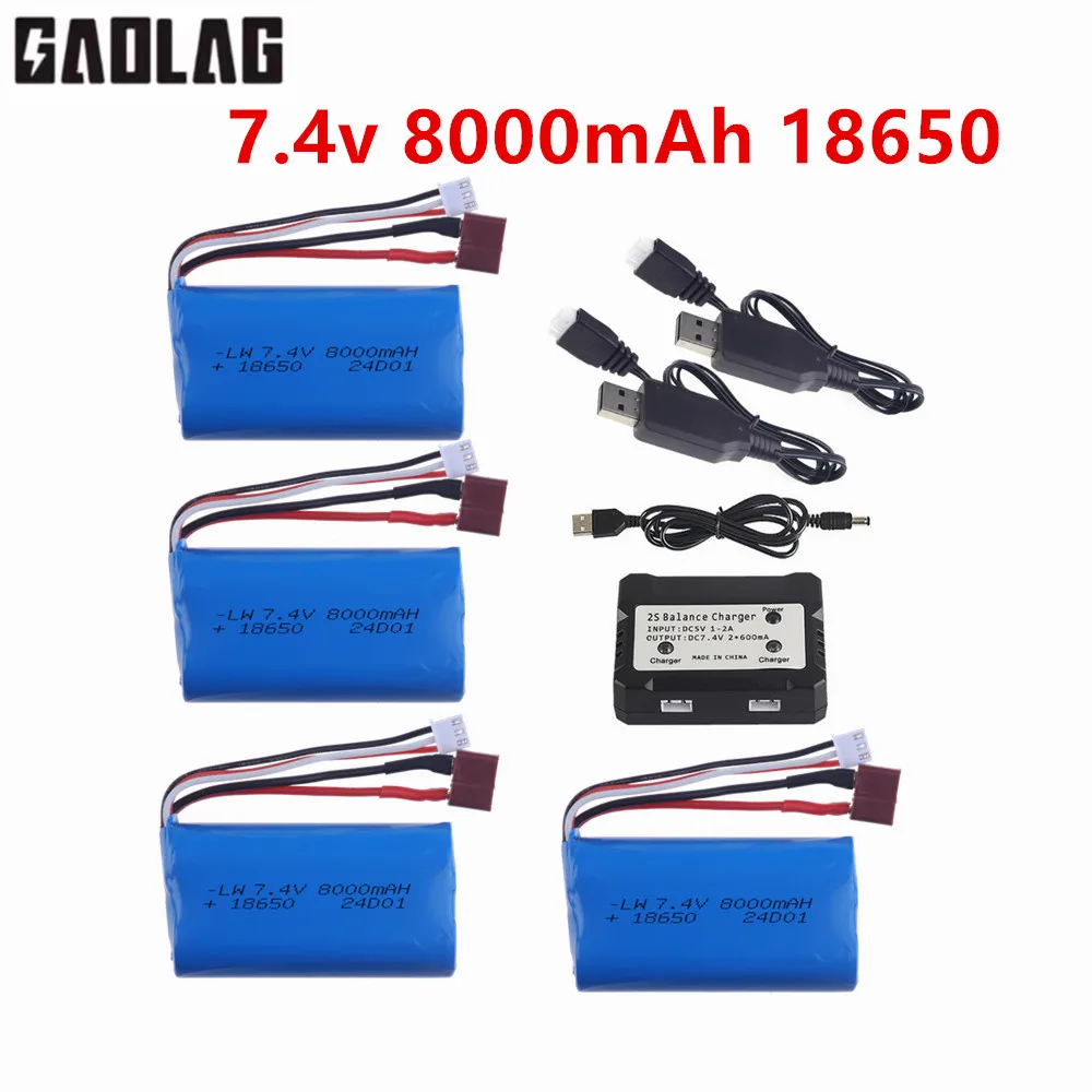 7.4V 8000mAh Li-ion battery for SCY-16101 SCY-16102 SCY-16103 SCY-16201 SCY-16301 SCY-16302 SCY-16303 RC truck spare parts