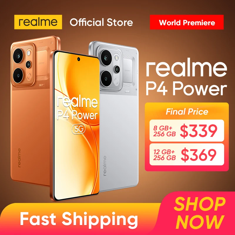 [World Premiere] realme P4 Power 5G Smartphone 10001mAh Battery 80W Charge 50MP Sony OIS Camera 6.8