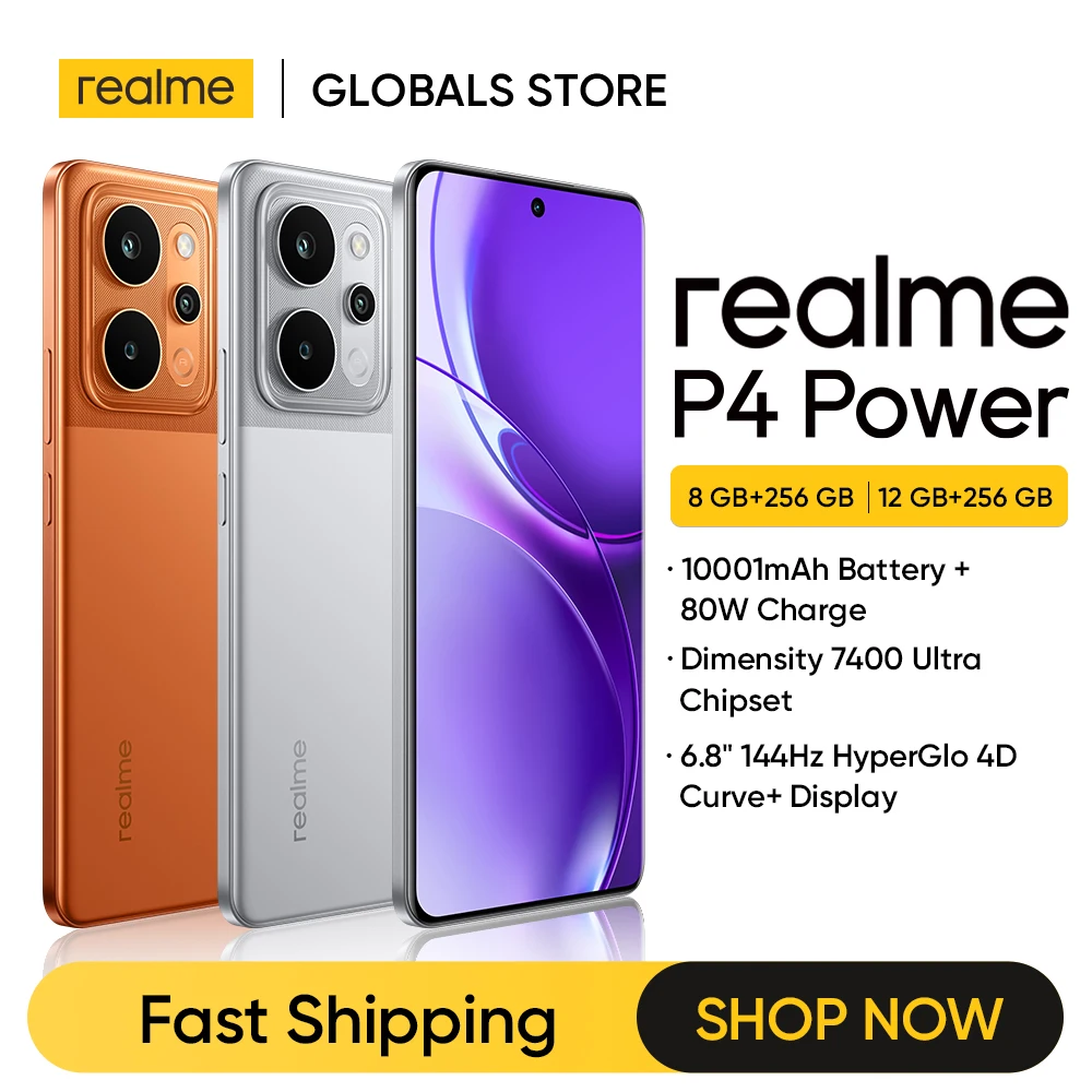 realme P4 Power 5G Smartphone Dimensity 7400 Ultra Chipset 50MP Sony OIS Camera 10001mAh Battery 80W Charge 6.8