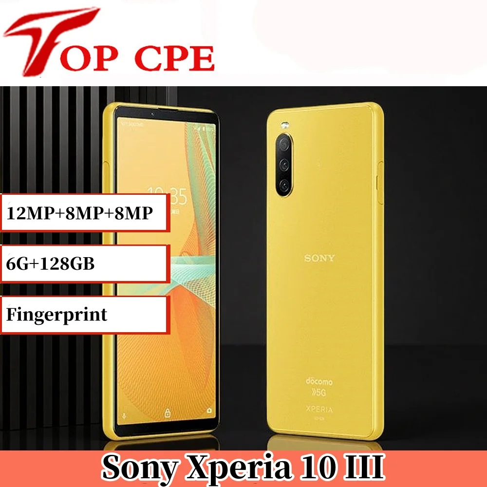 Used Sony Xperia 10 III 10III Mobile phone XQ-BT52/JP Version 5G 6GB+128GB NFC Type-C OLED 6.0