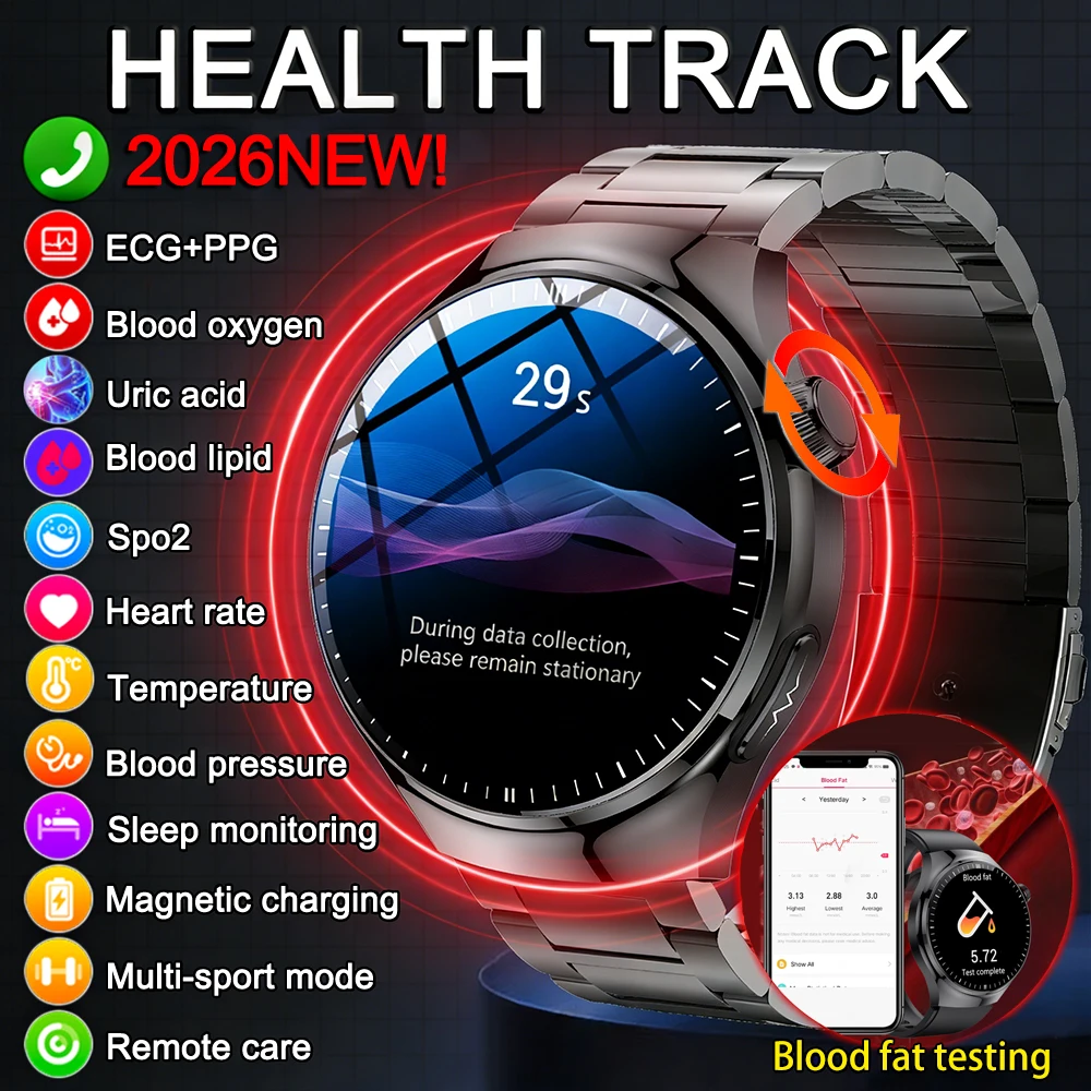 New Health Grade Smart Watch One click micro physical examination ECG Watch Five organ testing Bluetooth Call Health Smartwatch