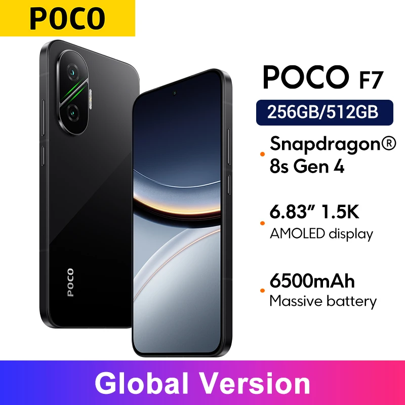 【Brand+】POCO F7 5G Snapdragon®8s Gen 4 NFC 6500mAh Battery 6.83