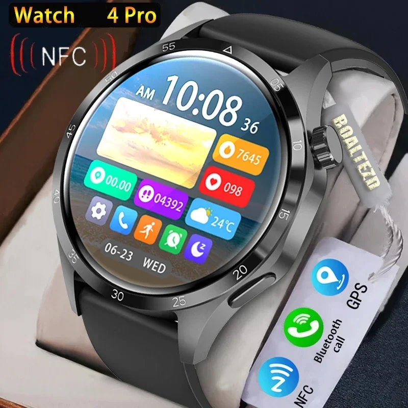 2025 New Men Watch 4 Pro 1.43 inch 360*360 AMOLED HD Screen Bluetooth Call Health Monitoring Men Watch Men For Android IOS clock