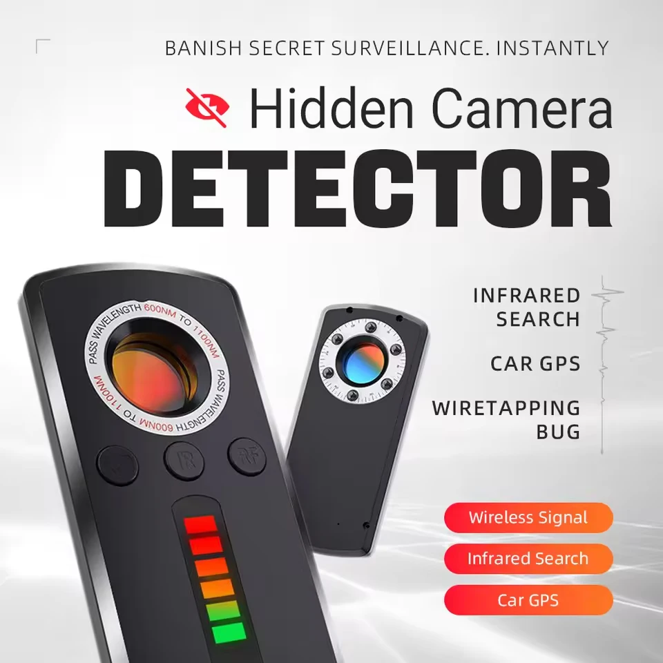Hidden Camera Detector Anti Spy Gadget Anti-Spy RF Detector Car GPS Camera Finder for Privacy Protection  Wireless Signal Mini