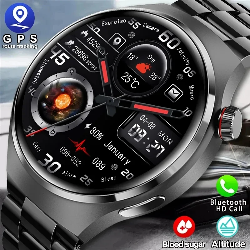 Military outdoor Grade Battery Smart Watch IP68 Waterproof GPS Bluetooth call AMOLED HD Men Sports 2025 New Smartwatch gifts