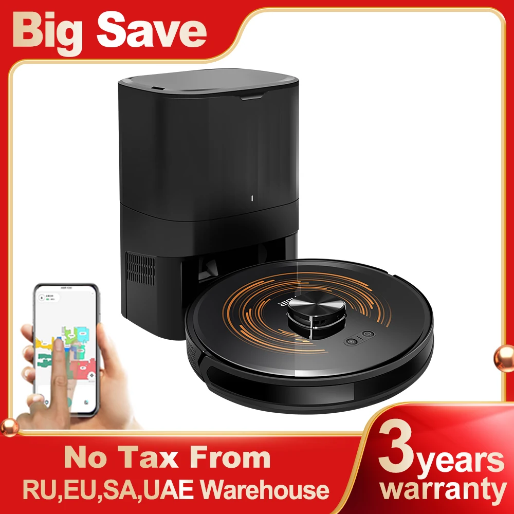 Robot Vacuum Cleaner K30 Self-cleaning dustbin, Dual Laser,UV Spot Cleaning,240mins Runtime, Auto Smart Carpet Floor Washing