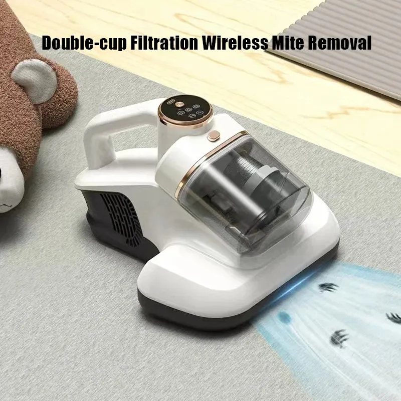 Portable Handheld Wireless Great Suction Mite Remover with Ultraviolet Sterilization for Home Bedding Mattress Vacuum Cleaner