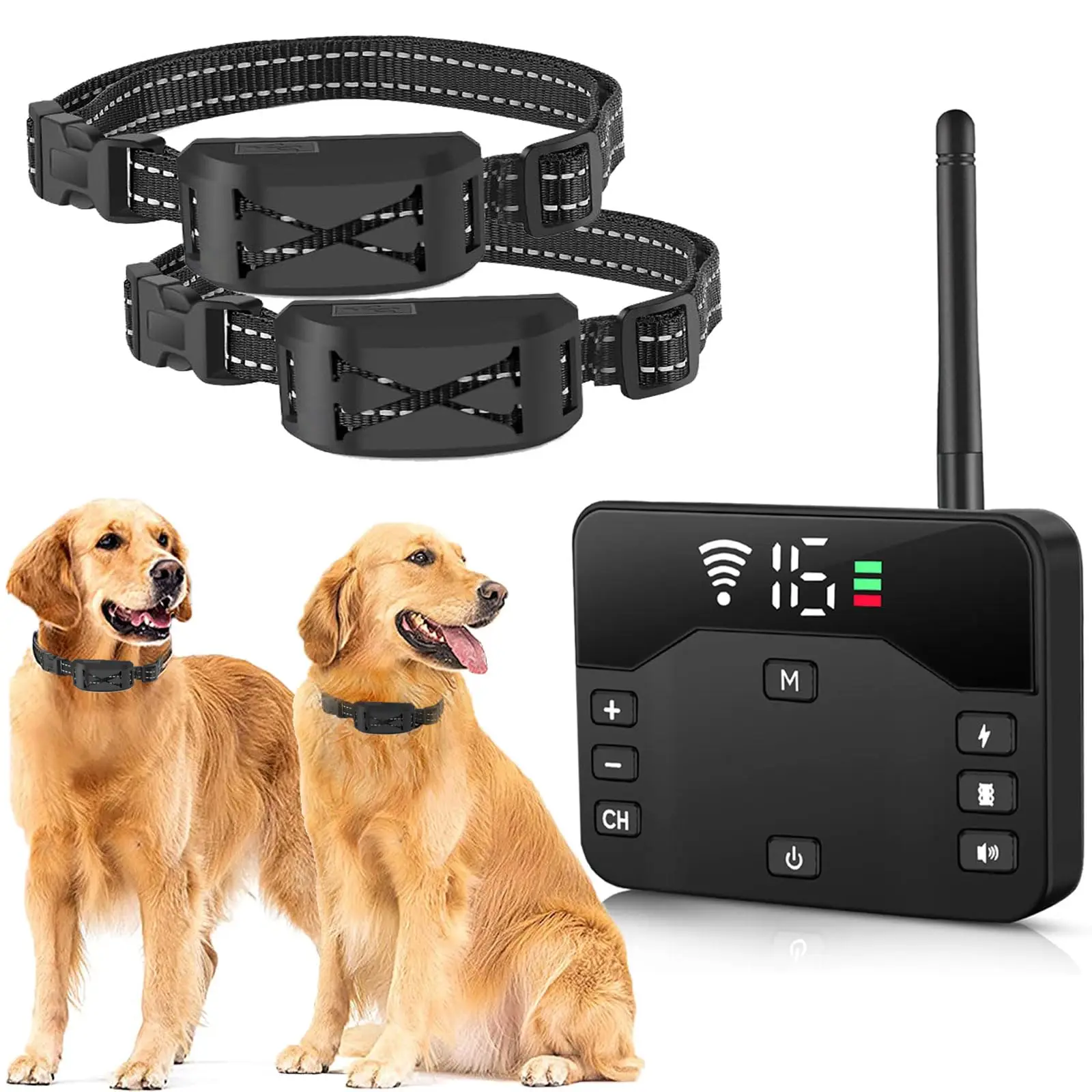 Wireless Dog Fence System, 2026 Upgraded Electric Fence for Dogs, 2 in 1 Waterproof Training Shock Collar with Remote Control