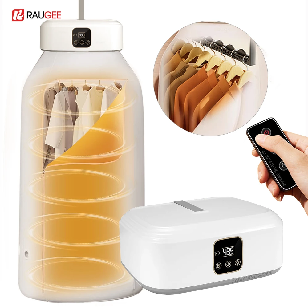 Portable Clothing Dryer Foldable Electric Clothes Dryer UV Sterilization Laundry Dryer Mini Clothes Dryer with Remote Control