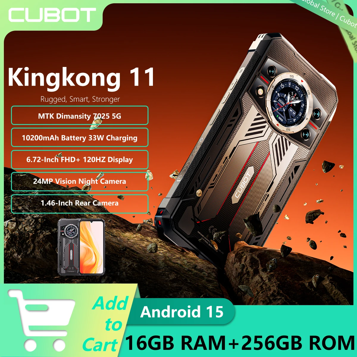 New CUBOT Kingkong 11 5G Rugged Phone 6.72