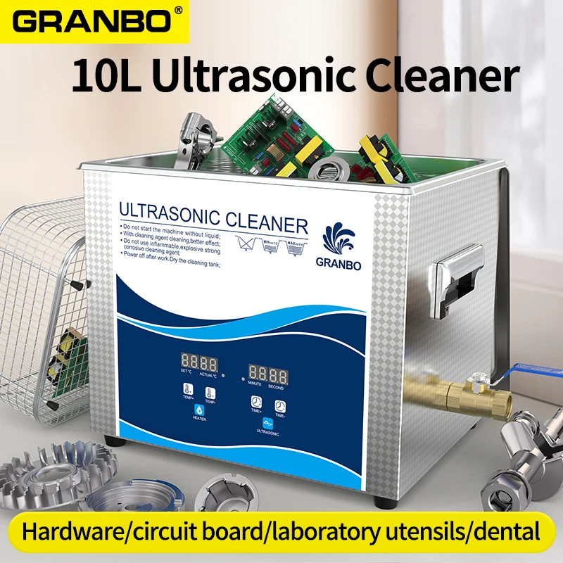 Ultrasonic Cleaner 10L Digital Degassing 240W 360W Ultrasound Cleaning Bath 40000Hz High Frequency Lab Ultrasonic Cleaner 3D Pri