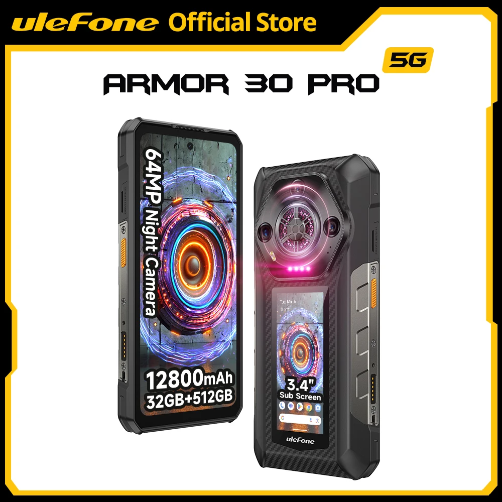 Ulefone Armor 30 Pro 5G Rugged Phone Android 14 Smartphone 6.95
