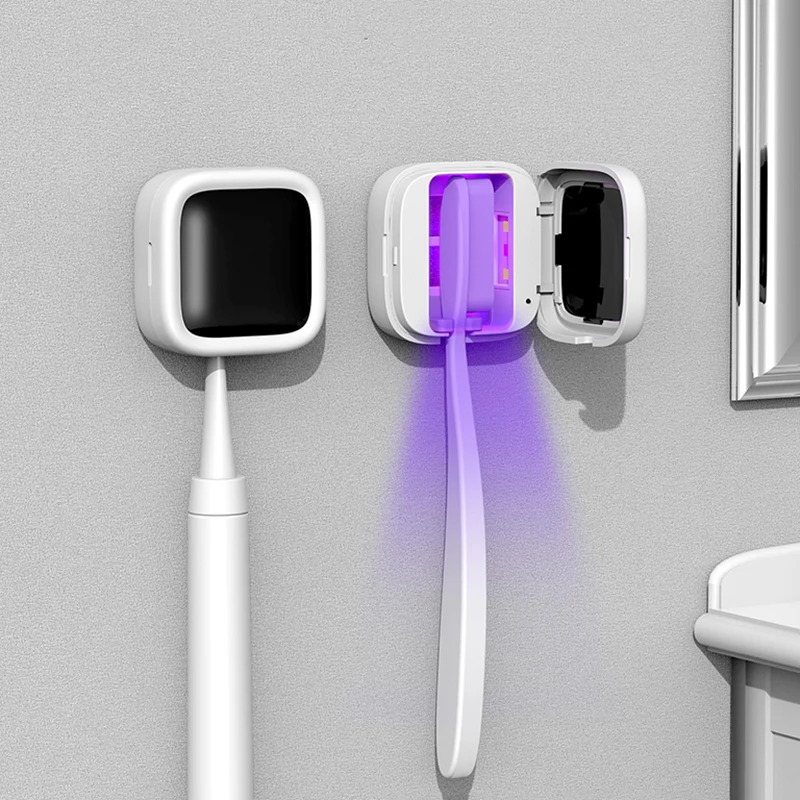 New  Home Travel UV Toothbrush Sterilizer Portable Mini Drying Disinfection Box Toothbrush Disinfection Rack Rechargeable