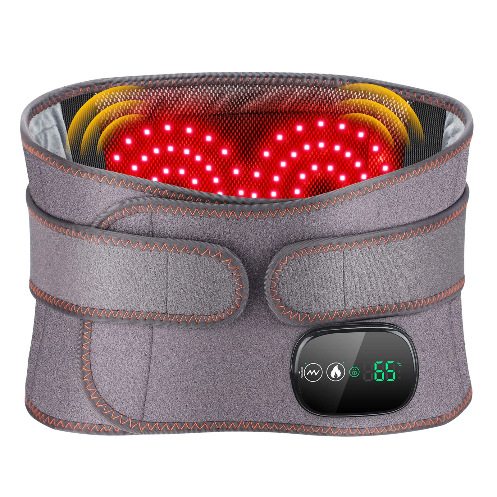 2026 New Upgrade Electric Heating Waist Massager Support Belt Vibration Hot Compress Brace Belt Back Relax 3 Gears Adjustment