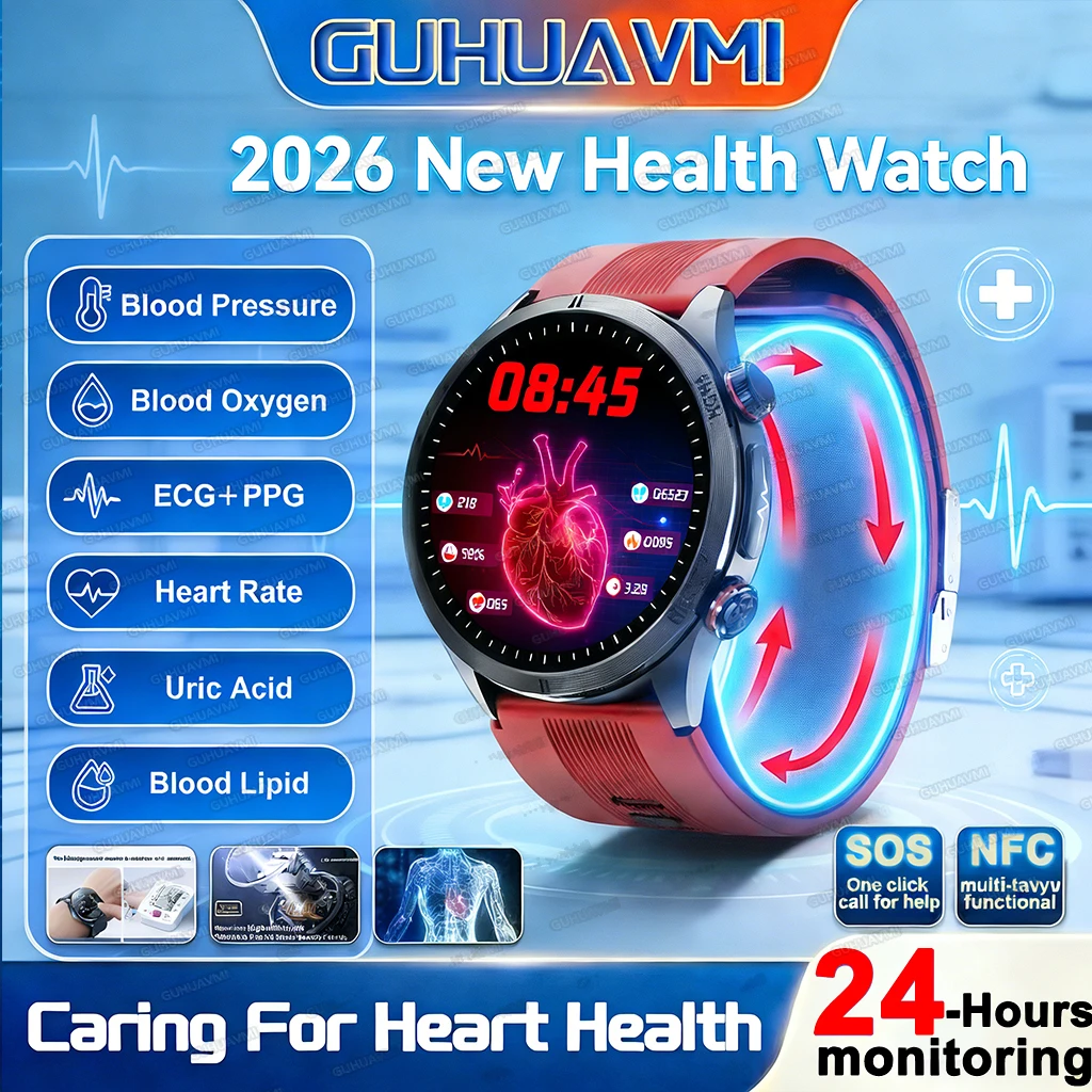 Dual mode Air Pump + Airbag True Blood Pressure Monitor Smart Watch 1.43
