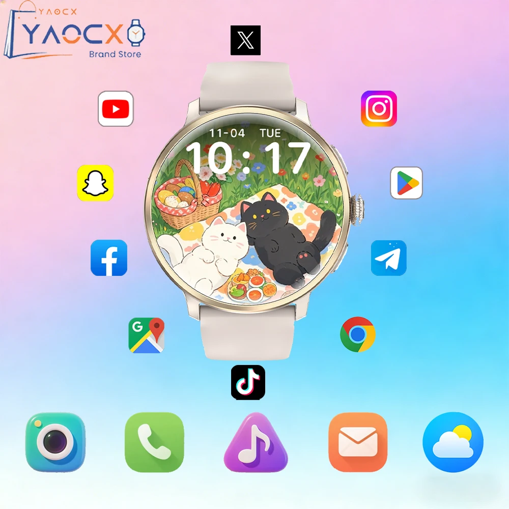 2026 4G/5G Smart Watch 1.65 inch 480*480 AMOLED Screen 850mAh Battery 200W Camera WIFI and  GPS  Google APPS Bluetooth Assistant