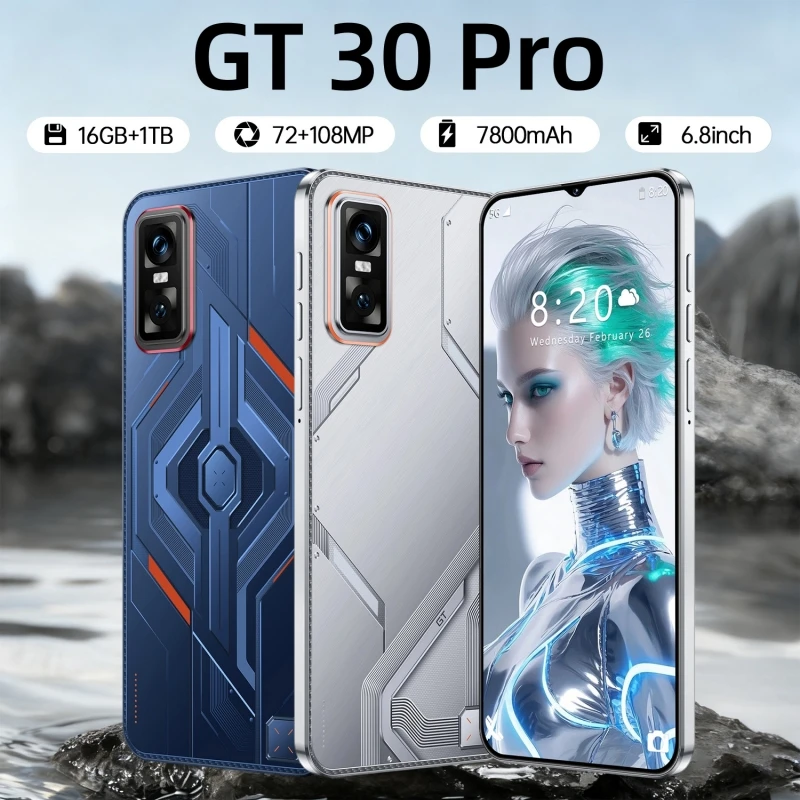 2026 HOT GT 30 Pro NEW The phone is used for 7.3HD Dual Card 7800mAh Original Smart Battery Global Edition qg21