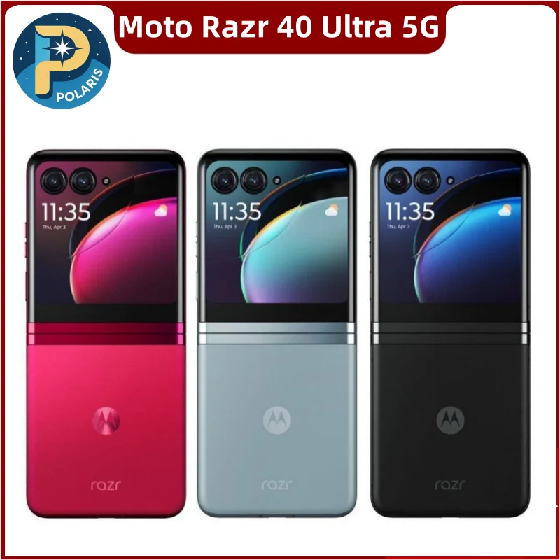 Original Motorola Moto Razr 40 Ultra 5G XT2321 (2023) 8GB+256GB ROM 1 Sim+1 eSim Virtually New Unlocked Flip Smartphone