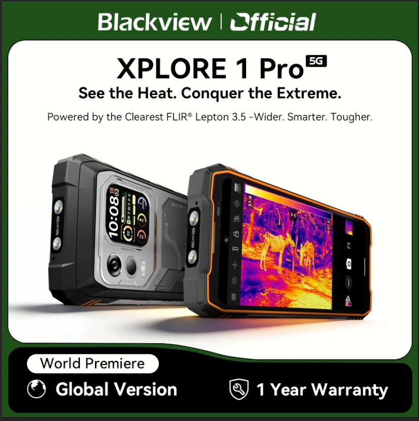 Blackview XPLORE 1 Pro Rugged Smartphone,Android 15,6.78” 2.4K Display,12GB+256/512GB,20000mAh, Thermal Imaging Backed by FLIR
