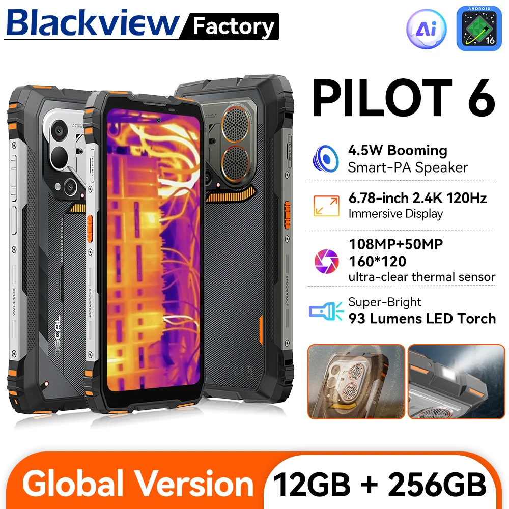 2026 Blackview OSCAL PILOT 6 Thermal Rugged Smartphone Android 16 6.67