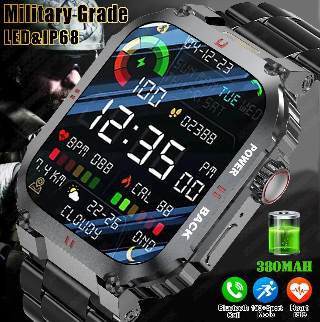 2026 New GPS Sports Smart Watch Men Heart Rate Fitness Tracker IP68 Waterproof Bluetooth Call Military Outdoor Smartwatch Man
