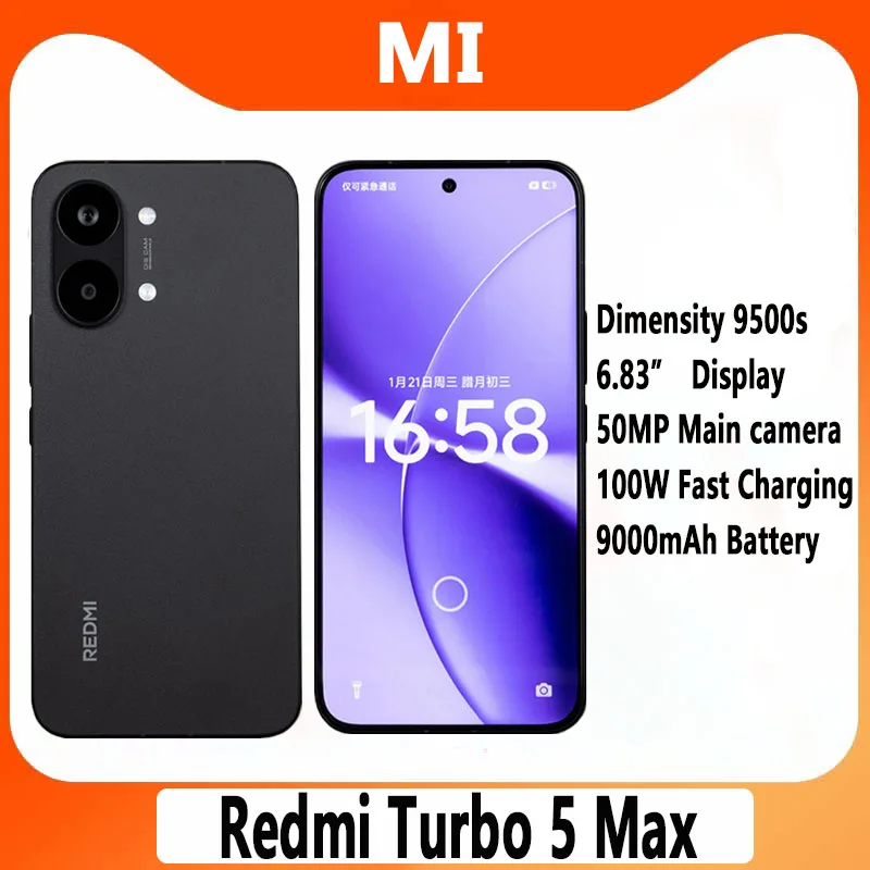 Xiaomi Redmi Turbo 5 Max China Version Dimensity 9500s 6.83