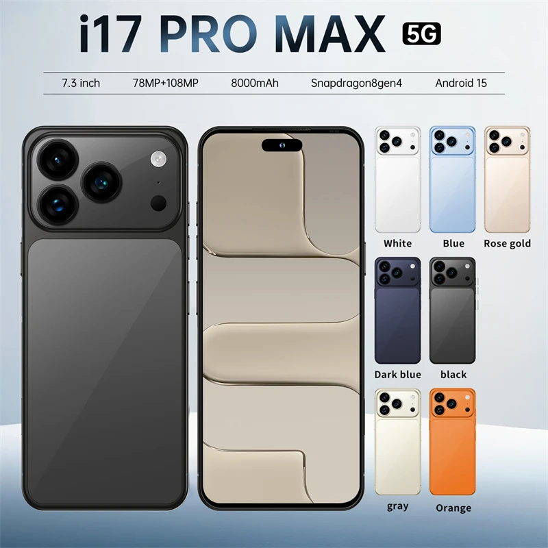NEW original 2026 HOT i17 Pro Max intelligent 5G dual card dual standby Android 14 system global version 8000mAh battery