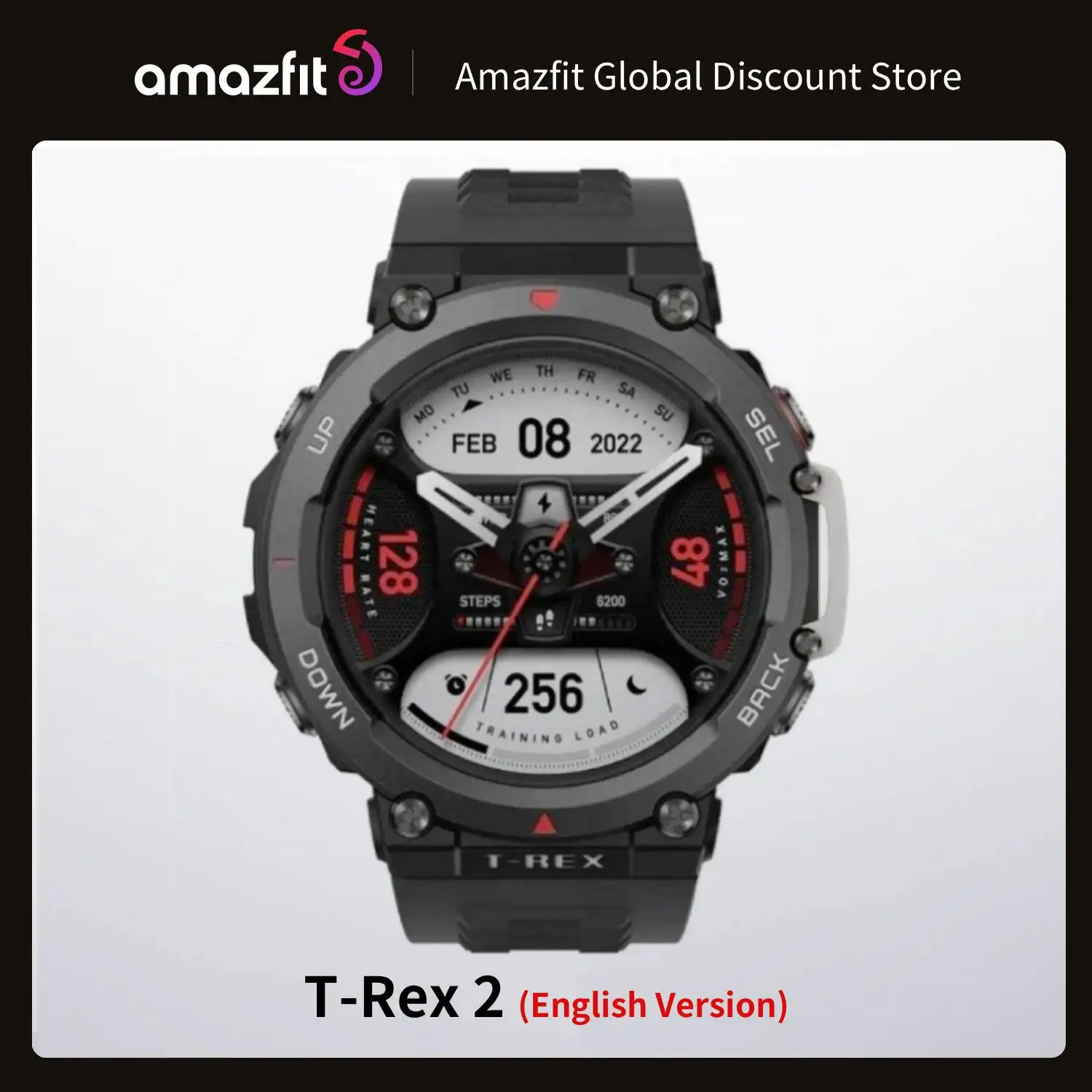 English Version New Original Amazfit T Rex 2 Outdoor GPS Smartwatch 150+Built-in Sports Modes Smart Watch For Android iOS