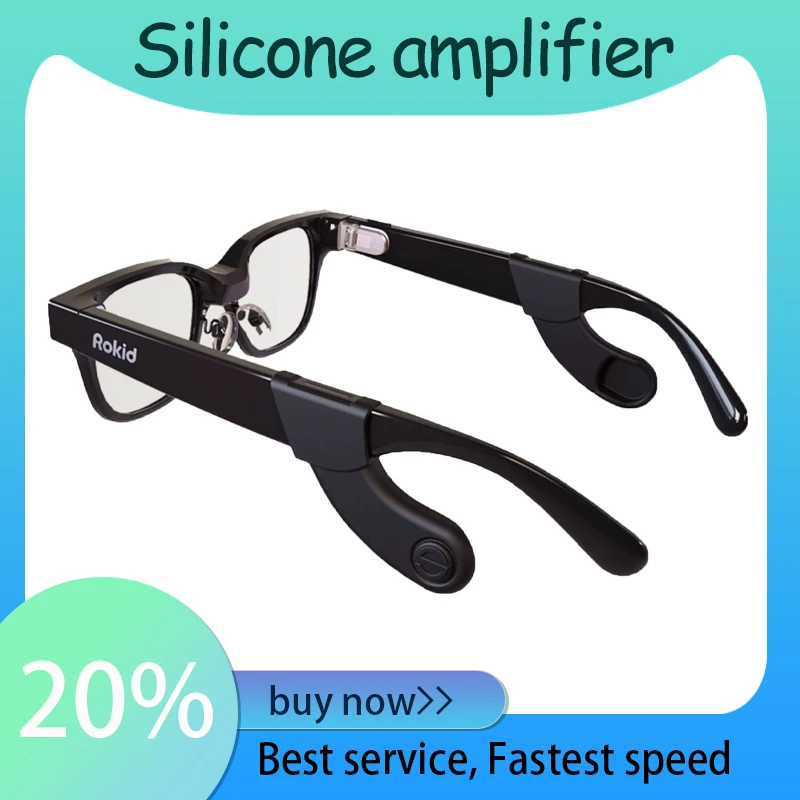 New Silicone amplifier for Rokid Glass/RayNeo glasses/Rayban meta/Viture/ Xreal AR Smart glasses sound focuser, sound guide tube