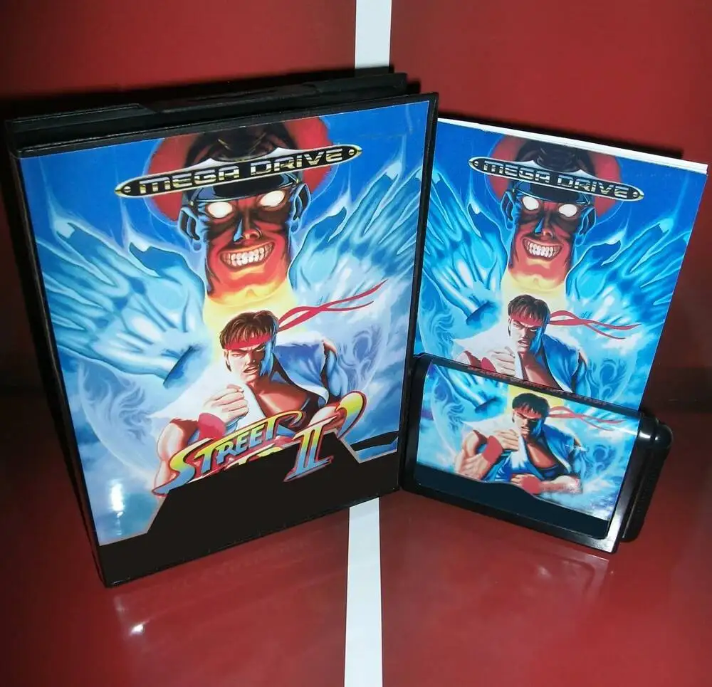 New Arrival SF2 SCE Plus 16bit MD Game Card With Retail Box & Manual Book For Sega Mega Drive/ Genesis
